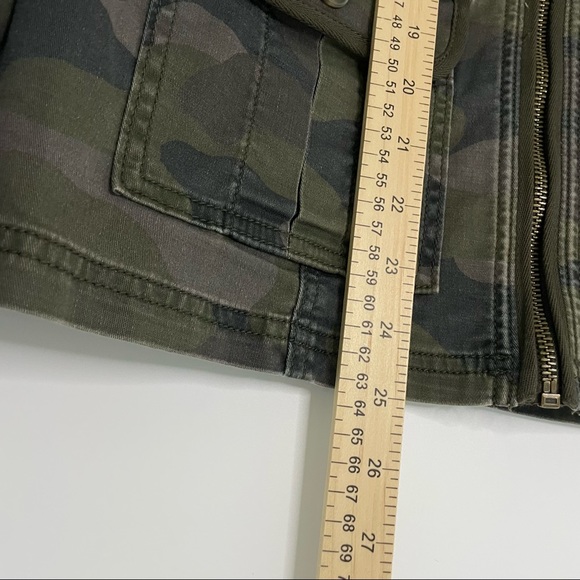 Express Camo Drawstring Utility Jacket Green S - Picture 12 of 12